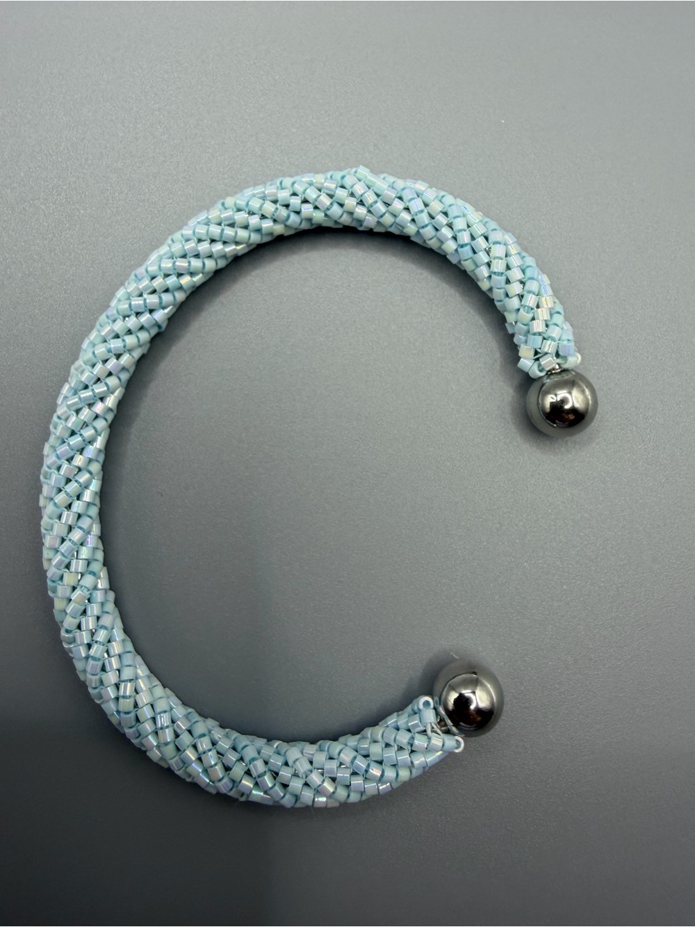 Light Blue Woven Cuff Bracelet
